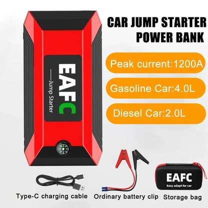 Rozrusznik Samochodowy 2000A/1200A/600A - Powerbank 12V JumpStarter