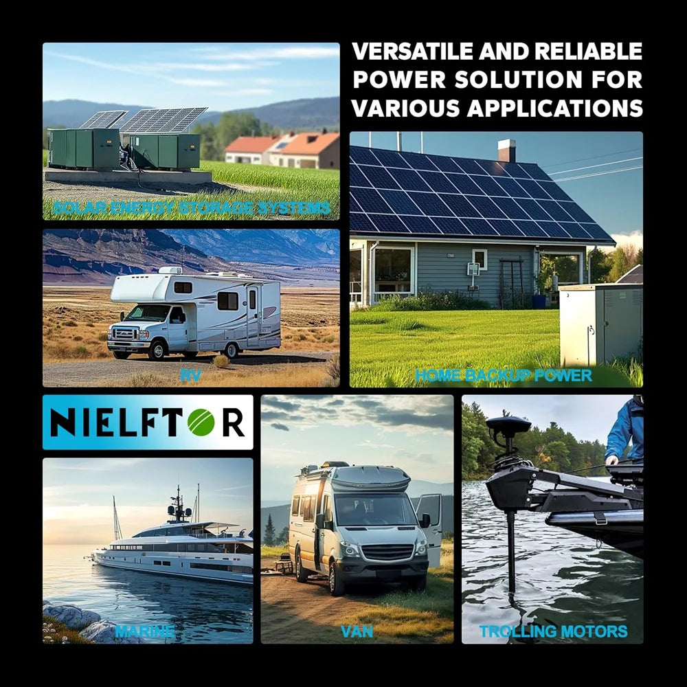 Bateria LiFePO4 12V/24V/48V 100Ah/200Ah/300Ah - Litowa z BMS 6000+ Cykli