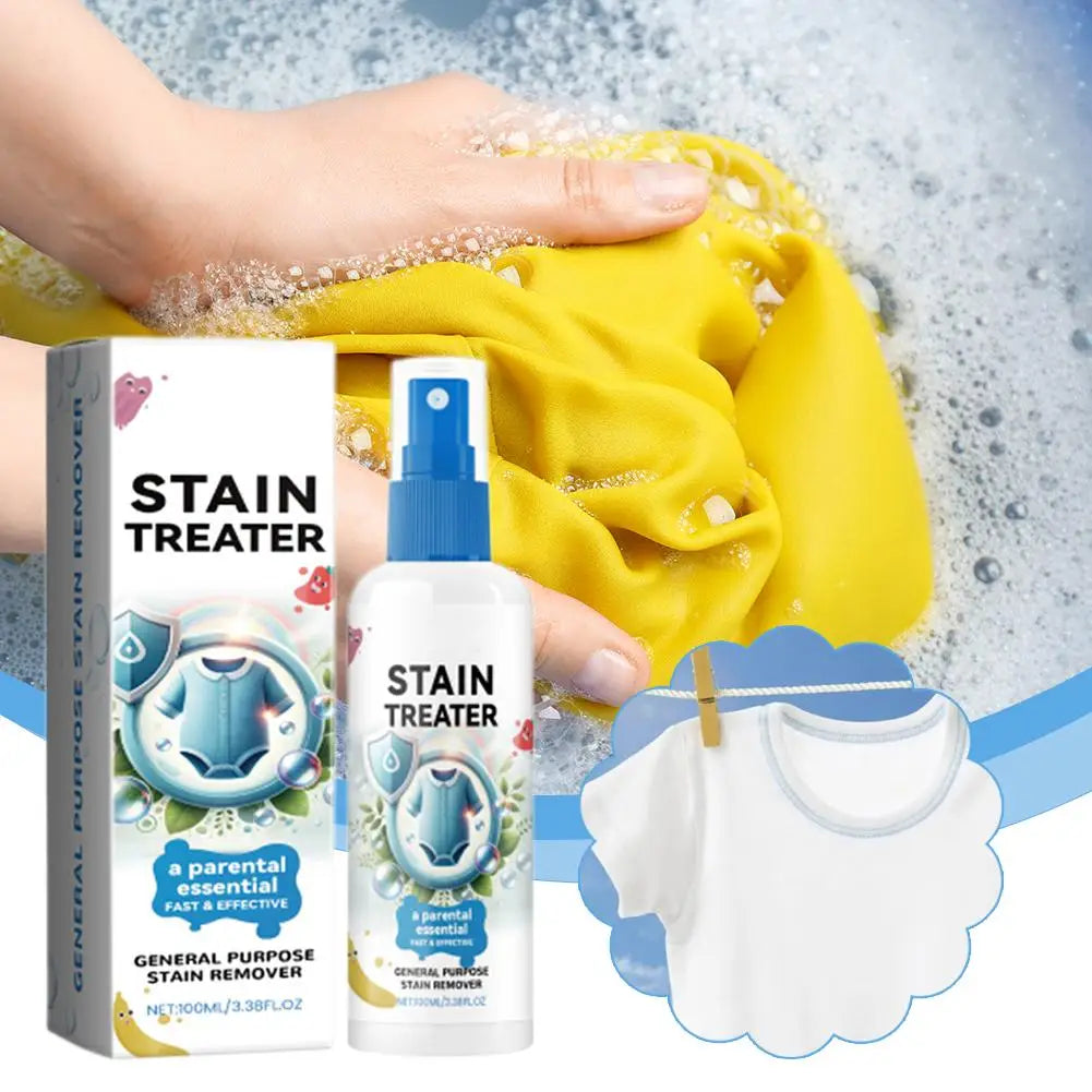 100ML Clothes Stain Remover Liquid Detergent 120ML Shoe Cleaning Spray Removes Stains And Mildew Fabric Cleaning Solution Non-To