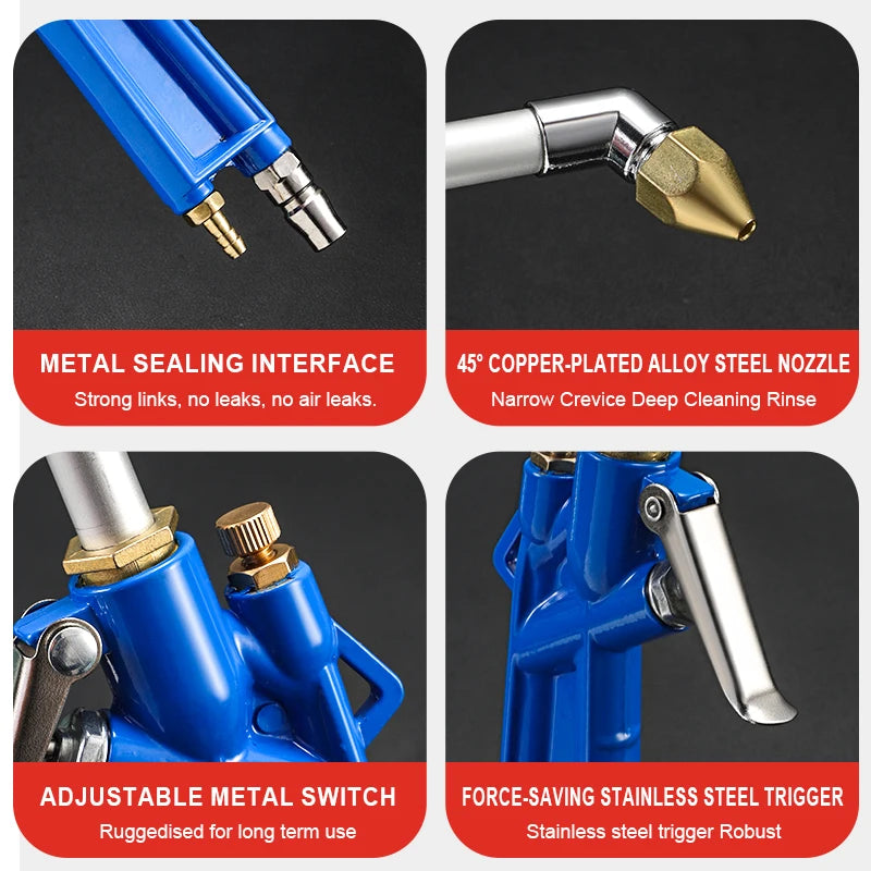 Pistolet Pneumatyczny Dual Adjustable - High-Pressure Spray Gun Car Engine Oil Dirt Water Air Dust