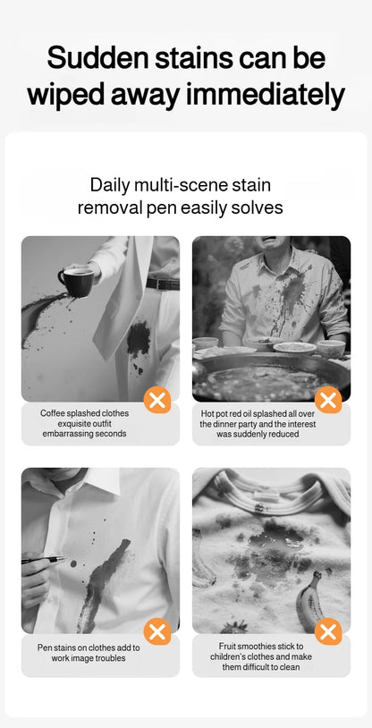 Portable stain remover Stain remover Food stains Daily use Instant stain removal nonwashable and nonmarking laundry detergent