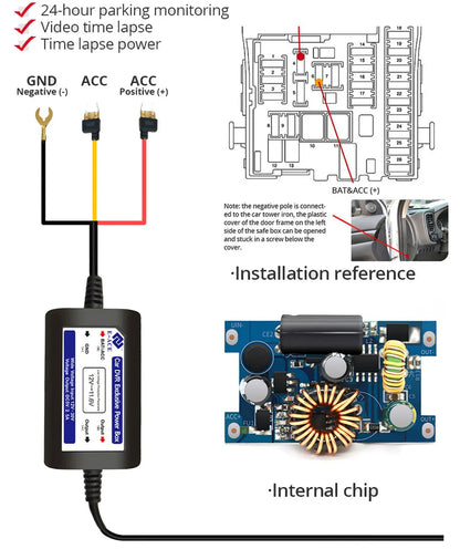 Kamera Samochodowa Dash Cam 4K UHD - DVR Night Vision WiFi GPS Parking 24H