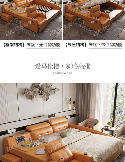 Łóżko Tatami z Projektorem 150/180x200cm - Elektryczne Smart Bed Space Capsule