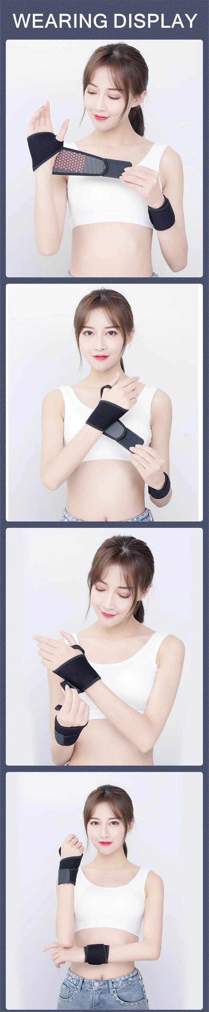 Samonagrzewająca Opaska na Nadgarstek z Terapią Magnetyczną - Kompresja i Ulga w Bólu