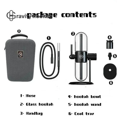 Fajka Grawitacyjna 11.4″ Metal - Podwójna Hookah Shisha z Torbą