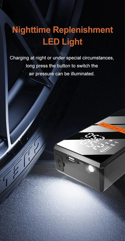 Rozrusznik Samochodowy 4w1 12V - Jump Starter + Kompresor + Powerbank