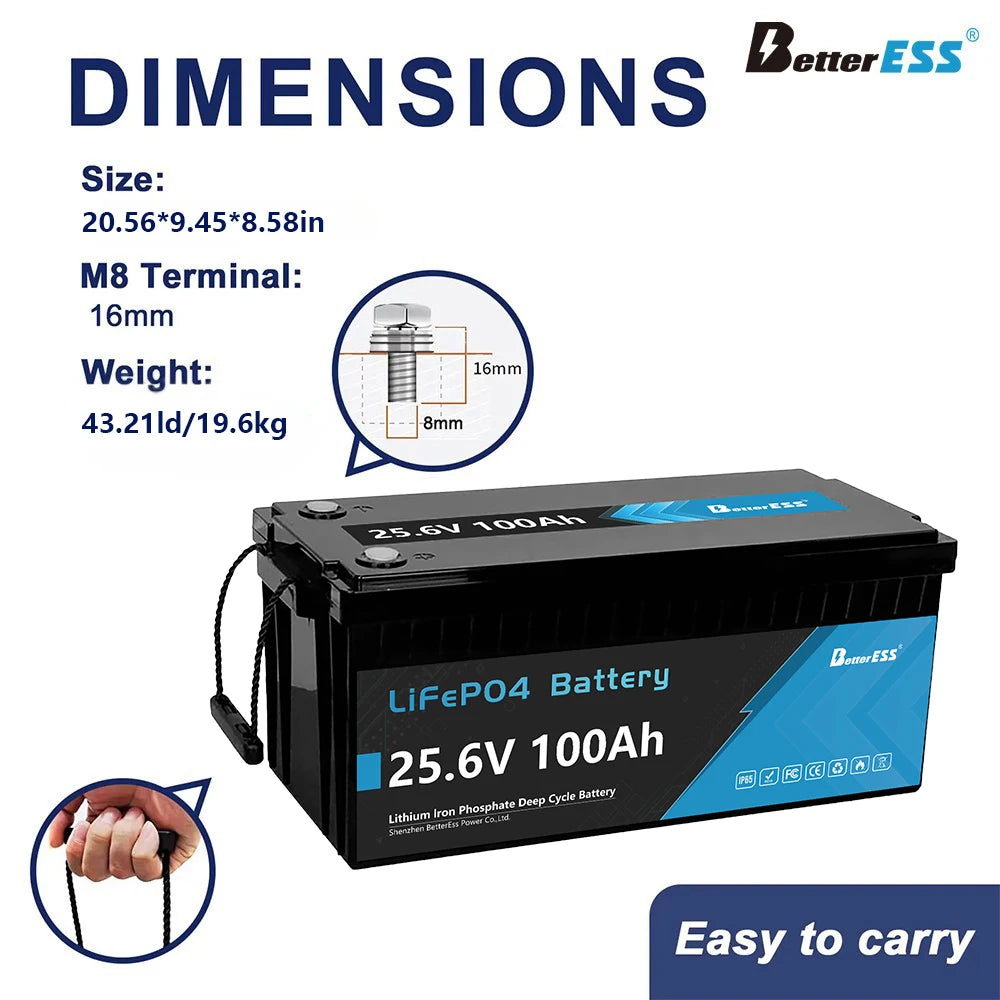 Bateria LiFePO4 12V/24V 100-400Ah - Litowa z BMS do Kamperów i Łodzi