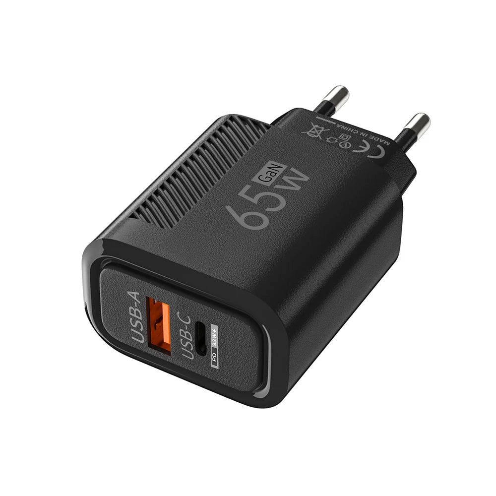 Ładowarka 65W GaN USB Type-C PD 33W - Szybkie Ładowanie QC3.0