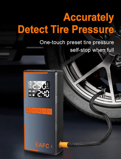 Rozrusznik Samochodowy EAFC 4w1 1200A - Jump Starter + Kompresor 150PSI