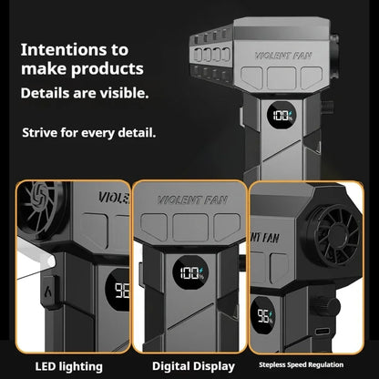 Dmuchawa 990000RPM Turbo - Powerful Air Blower Brushless Motor 198km/h Display Vacuum Kit
