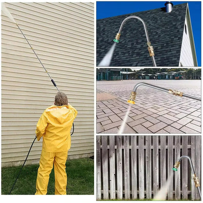 Przedłużacze Myjki Ciśnieniowej 2szt - Prosty + Zakrzywiony 1/4" Quick Connect