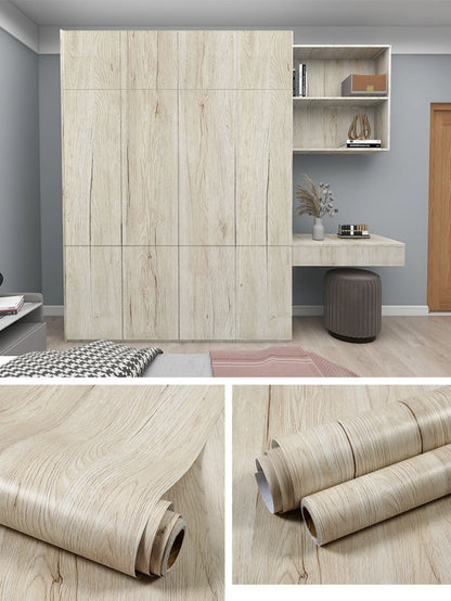 Tapeta Winylowa Samoprzylepna Drewno - Wodoodporna PVC Folia Dekoracyjna Meble