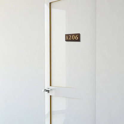 Mosiężne Numery Domowe i Litery - Samoprzylepne Znaki Ścienne 0-9 A-Z Złote