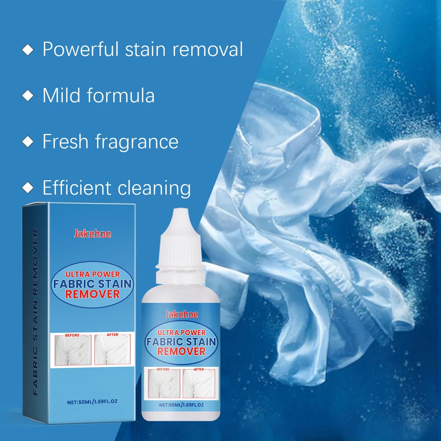 Fabric Stain Remover Clothes Rusts Coffee Stain Remover All in 1 Powerful Cloth Wash Soap Concentrated Fresher Laundry Detergent