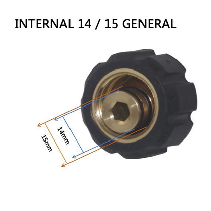 Adapter 1/4 3/8 Quick Connect Female M22 14-15mm - Pressure Washer 5000PSI Gun Adapter