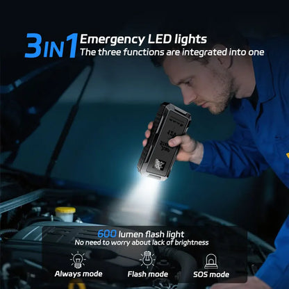 Rozrusznik Awaryjny 12V 6000mAh - Przenośny Powerbank z Oświetleniem