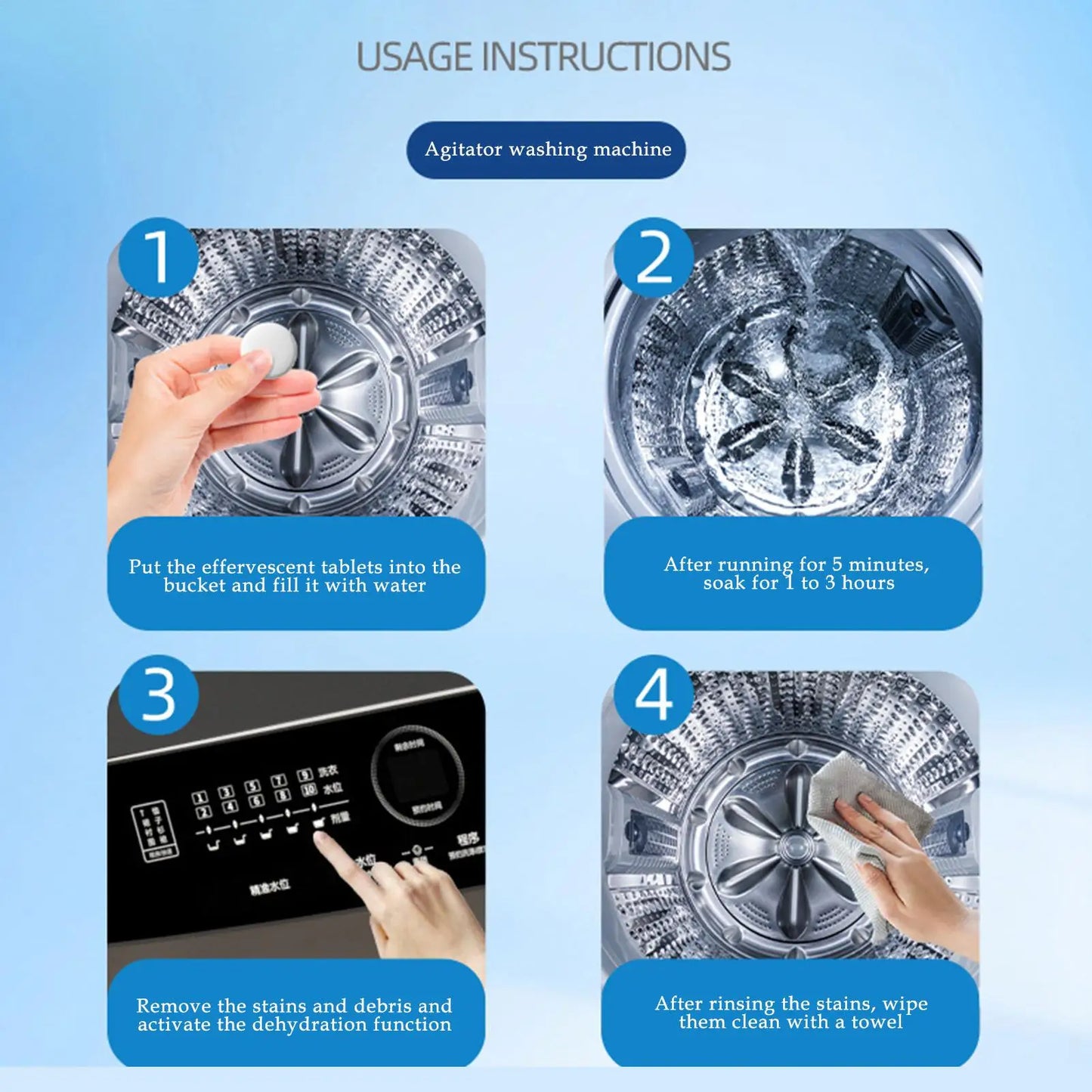 Washing Machine Cleaning Tablets Washing Machine Effervescent Cleaners Washer Stains Removal For Laundry Bathroom Kitchen Sink