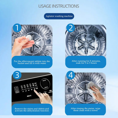 Washing Machine Cleaning Tablets Washing Machine Effervescent Cleaners Washer Stains Removal For Laundry Bathroom Kitchen Sink