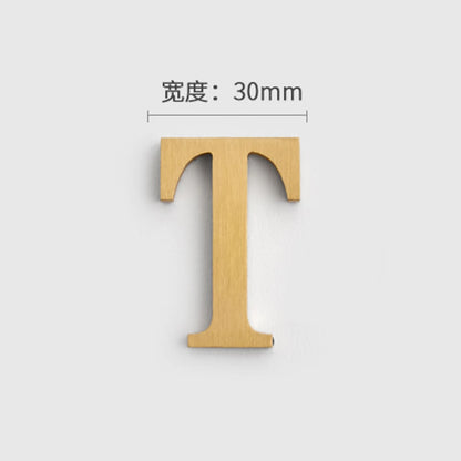 Mosiężne Numery Domowe i Litery - Samoprzylepne Znaki Ścienne 0-9 A-Z Złote