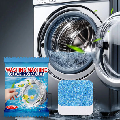 Washing Machine Cleaner Tablets - Removes Odor & Buildup in Front/Top Load Washers, Deep Cleans Drum & Pipes, Fresh Scent