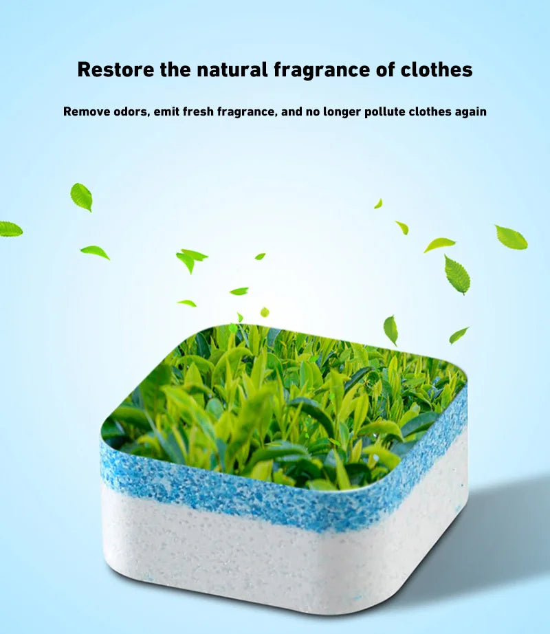 Washing Machine Cleaner Tablets Deep Cleaning Tablet for Washing Machines Safe Deodorizer Cleans Inside Drum Laundry Tub Seal