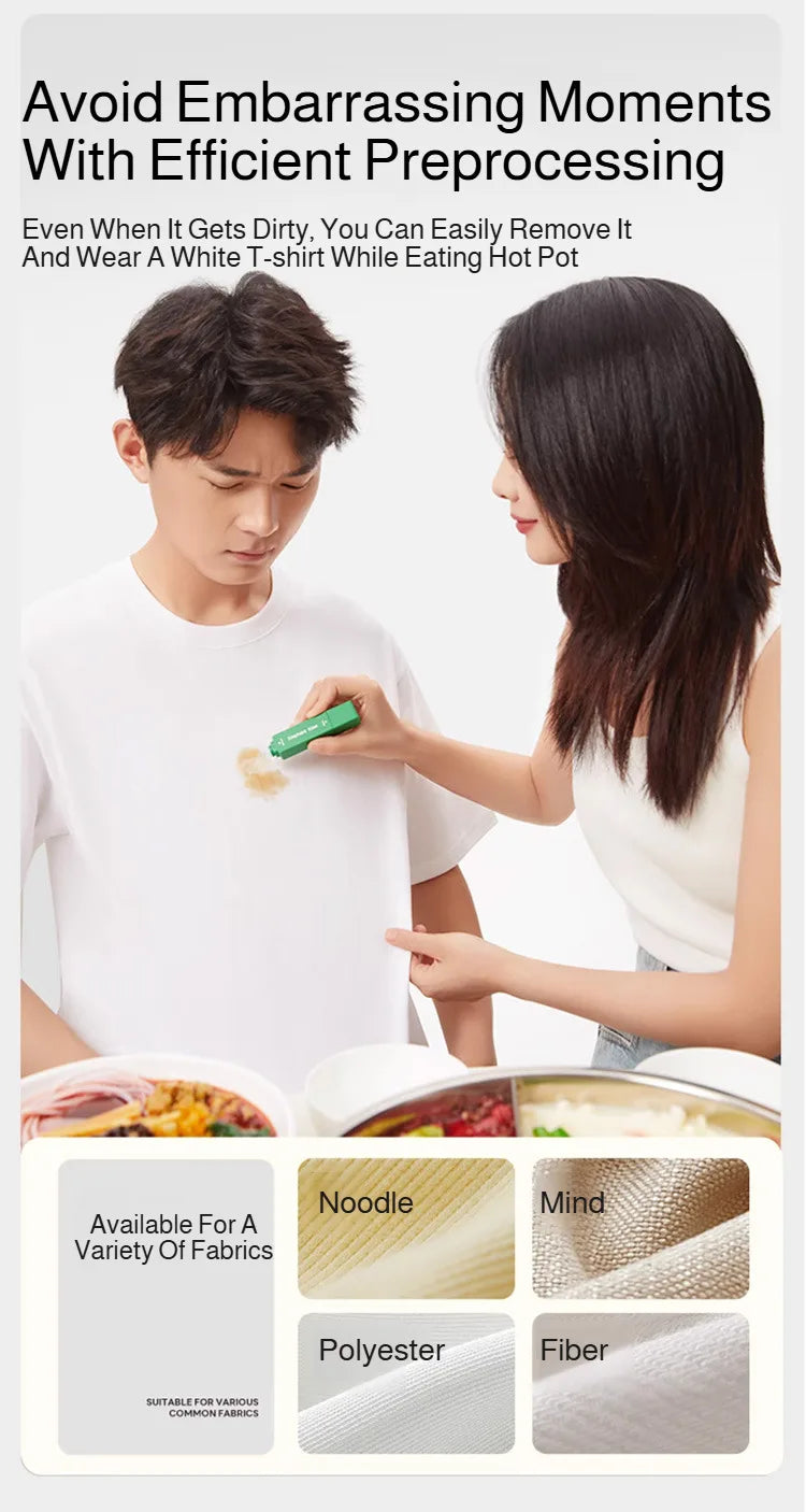 Stain Remover Pen Portable Oil Stain Remover For White Clothes No-Rinse Laundry Detergent Powder Alternative Strong