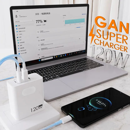 Ładowarka 120W Fast Charger USB Type C PD - Szybkie Ładowanie QC3.0 dla iPhone Xiaomi Samsung