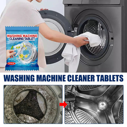 Washing Machine Cleaner Tablets - Removes Odor & Buildup in Front/Top Load Washers, Deep Cleans Drum & Pipes, Fresh Scent
