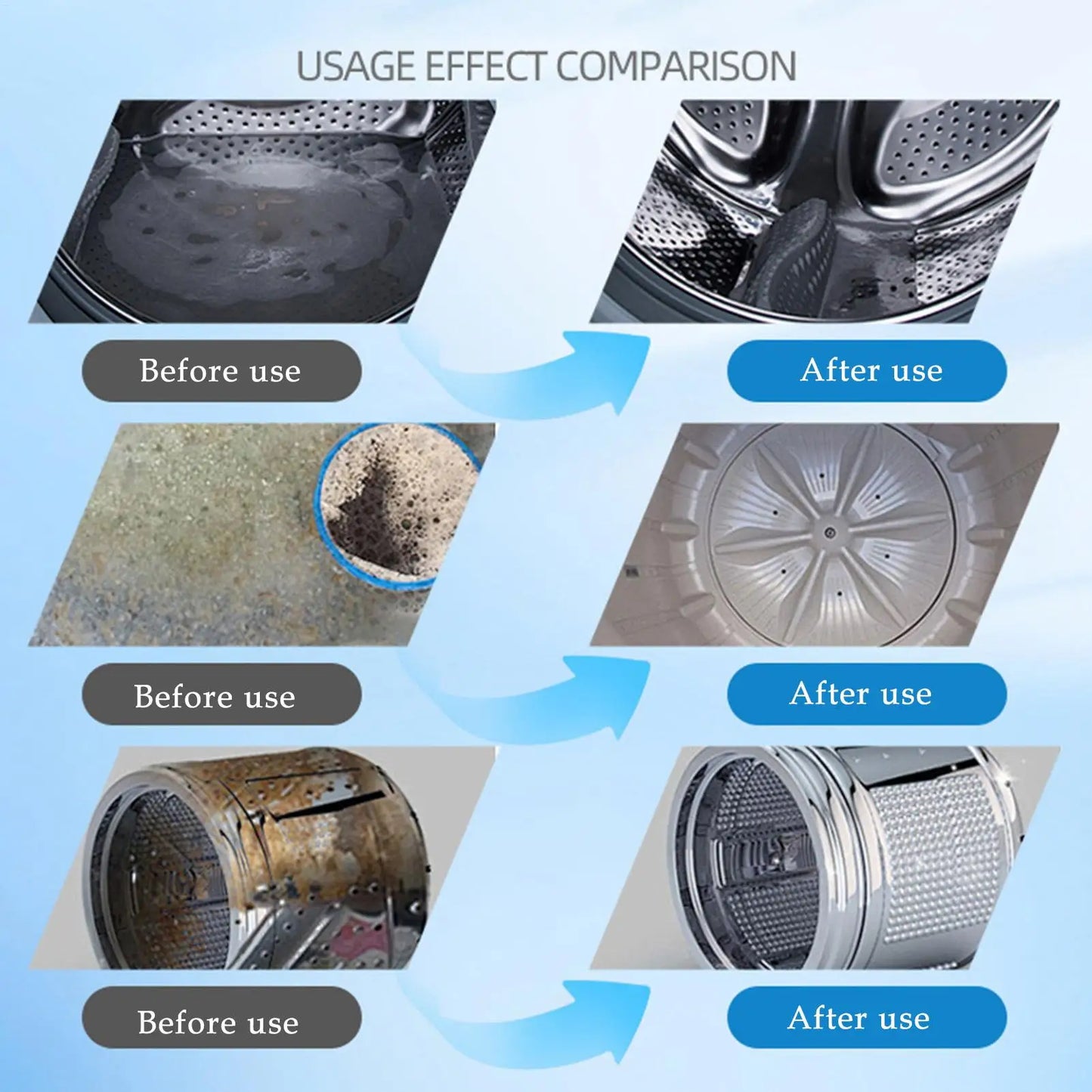 Washing Machine Cleaner Washing Machine Effervescent Stain Remover Washer Stains Cleaner For Laundry Bathroom Kitchen Sink