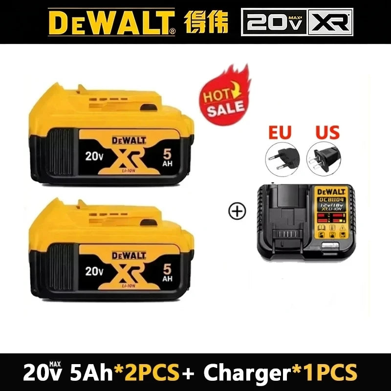 Bateria DeWALT 18V/20V XR Li-Ion 6.0Ah/5.0Ah - Ładowarka DCB205 DCB206 DCB202