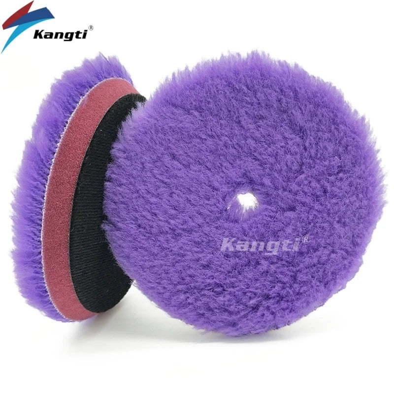 Gąbka Polerska z Wełny Jagnięcej 125mm/150mm - Pad do Woskowania i Polerowania Auta