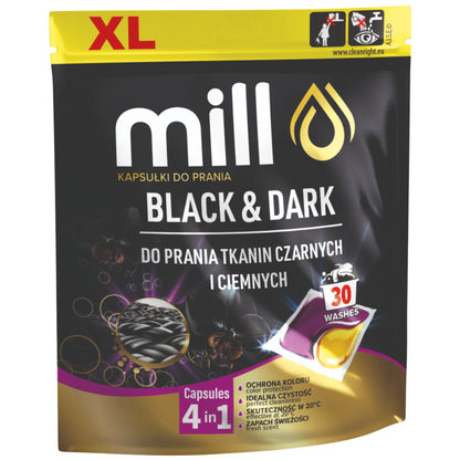 Mill Professional-Black & dark washing capsules 30 pieces for dark laundry