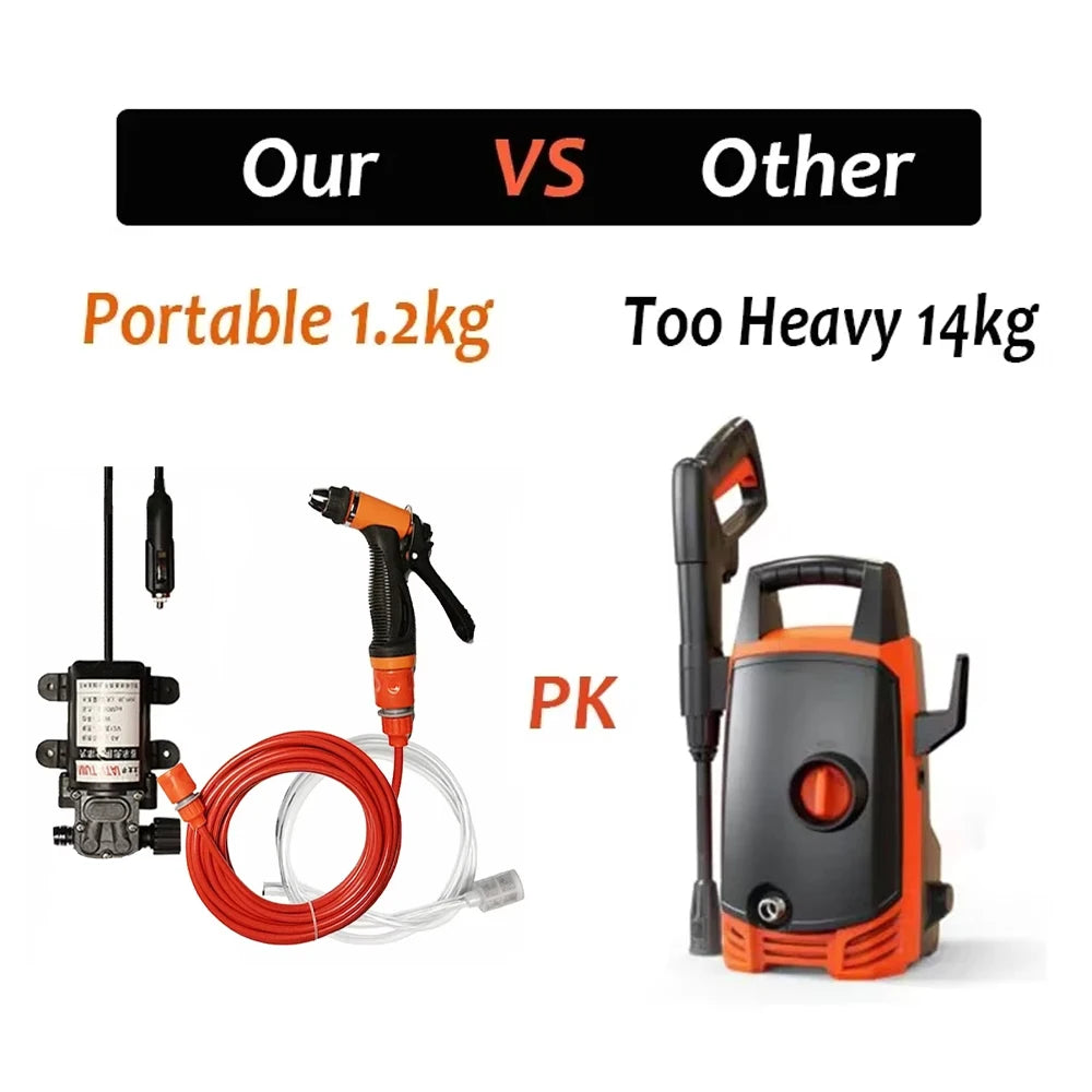 Car Wash 12V Car Washer Gun Pump High Pressure Cleaner Car Care Portable Washing Machine Electric Cleaning Auto Device