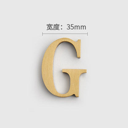 Mosiężne Numery Domowe i Litery - Samoprzylepne Znaki Ścienne 0-9 A-Z Złote