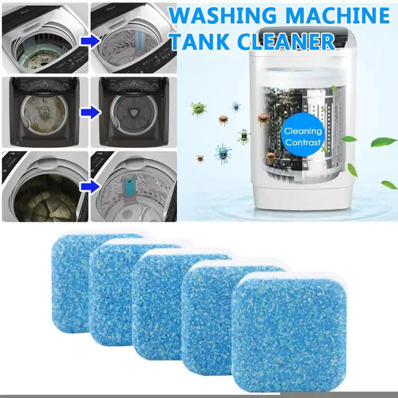 Wholesale 1/5/10Pcs Washing Machine Cleaner Washer Cleaning Laundry Soap Detergent Effervescent Tablet Washer Cleaner
