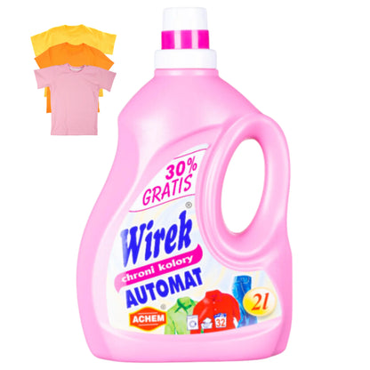 2 L COLOR Laundry Liquid WIREK PROTECTS COLORS Vending machine pink