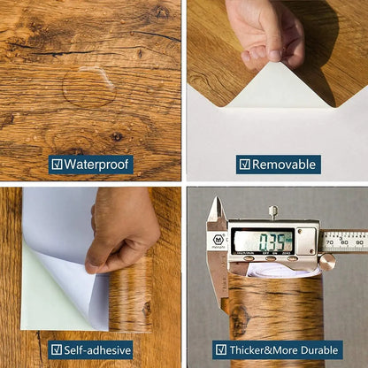 Tapeta Winylowa Samoprzylepna Drewno - Wodoodporna PVC Folia Dekoracyjna Meble