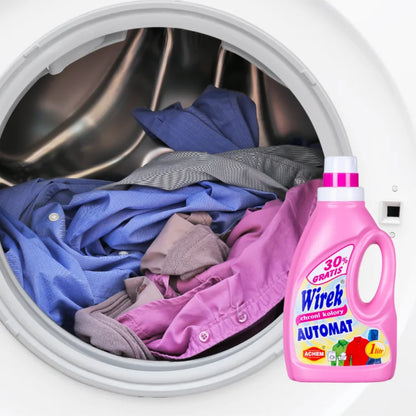 WIREK 1 L COLOR Laundry Liquid PROTECTS COLORS vending machine removes stains