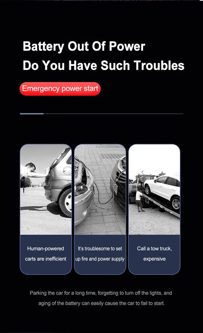 Rozrusznik Samochodowy EAFC 600A-2000A - Jump Starter Powerbank 12V Booster