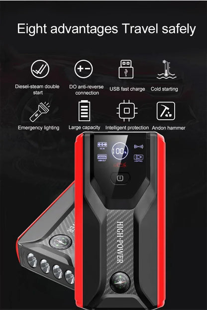 Rozrusznik Samochodowy 12V 28000mAh - Przenośna Ładowarka Powerbank