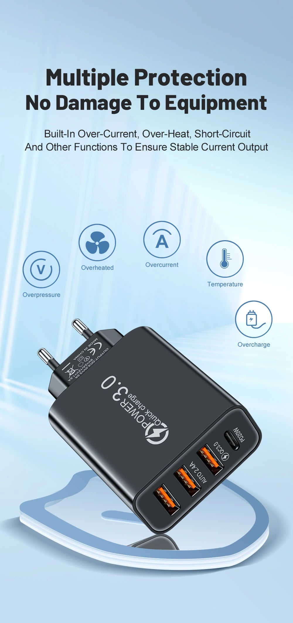 Ładowarka 20W Multi Port USB PD - Szybka Xiaomi iPhone 13 12 Samsung