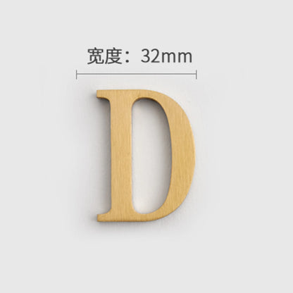 Mosiężne Numery Domowe i Litery - Samoprzylepne Znaki Ścienne 0-9 A-Z Złote