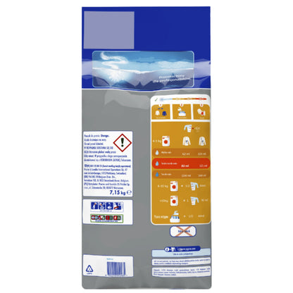 Washing powder VIZIR COLOR 7.15Kg Enough for 130 washes Effective