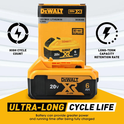 Bateria DeWALT 18V/20V XR Li-Ion 6.0Ah/5.0Ah - Ładowarka DCB205 DCB206 DCB202