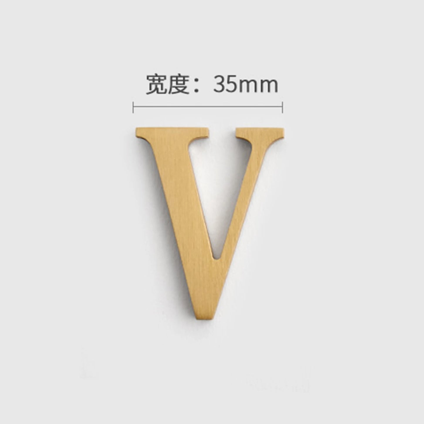 Mosiężne Numery Domowe i Litery - Samoprzylepne Znaki Ścienne 0-9 A-Z Złote