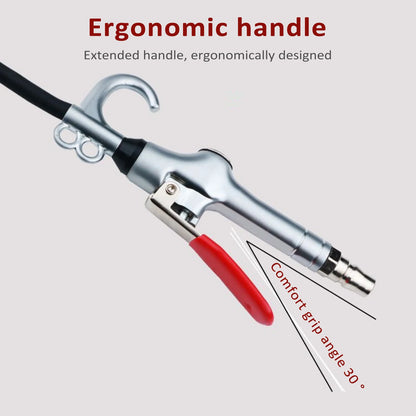 High Volume Air Blow Gun for Car Cleaning Gun Stainless Steel Car Detailing Interior Air Blow Gun Scalable no Air Leakage Hook