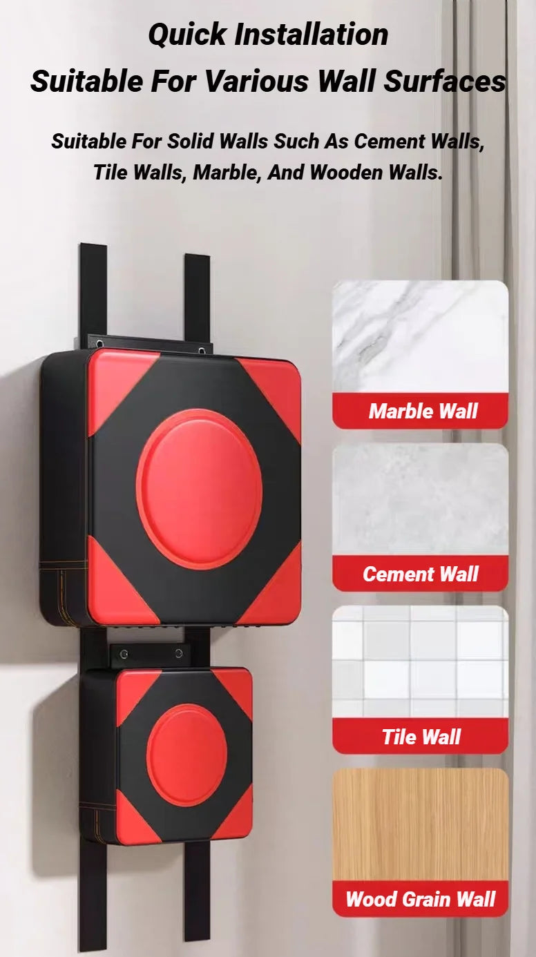 Ścienna Tarcza Bokserska 30/40cm - Regulowana Podkładka Treningowa do Taekwondo MMA Montaż Bez Wiercenia