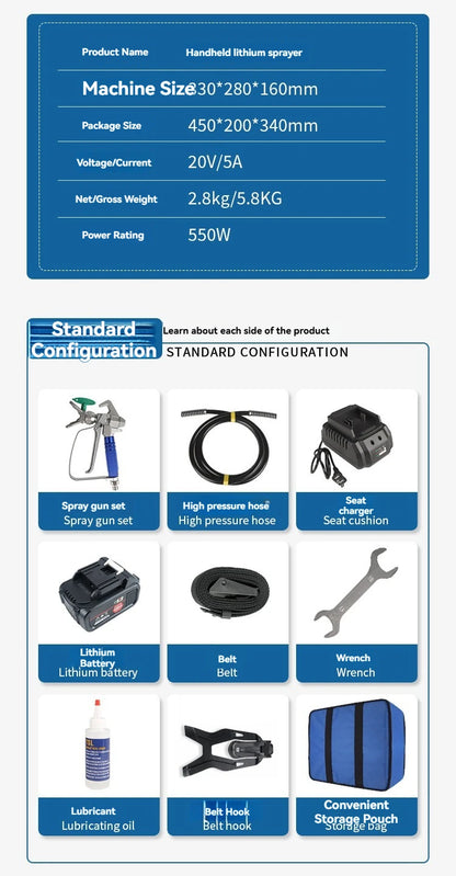 Opryskiwacz Farby Elektryczny Makita 18V - Airless Latex Paint Sprayer Bezprzewodowy