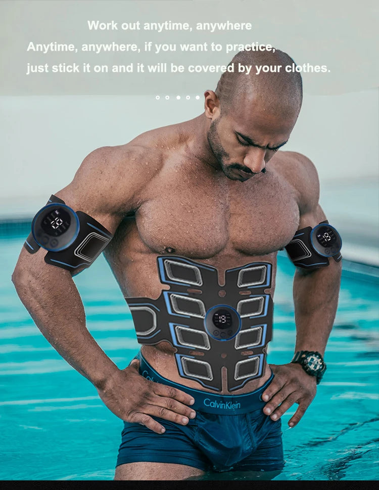 USB Rechargeable Abdominal Muscle Trainer Portable Abdominal Muscle Massager Electronic Training Belt Exercise Fitness Equipment