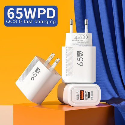 Ładowarka 65W GaN USB Type-C PD 33W - Szybkie Ładowanie QC3.0